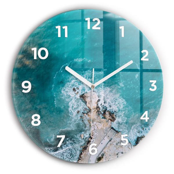 Reloj de cristal redondo Fiordos en la Costa Blanca