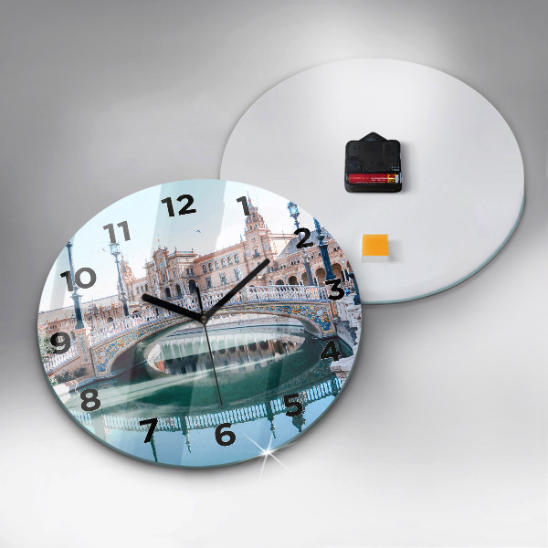 Reloj de pared redondo Plaza de España en Sevilla