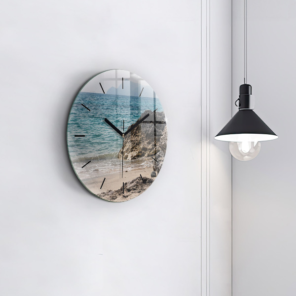Reloj de pared redondo Vista del mar Mediterráneo