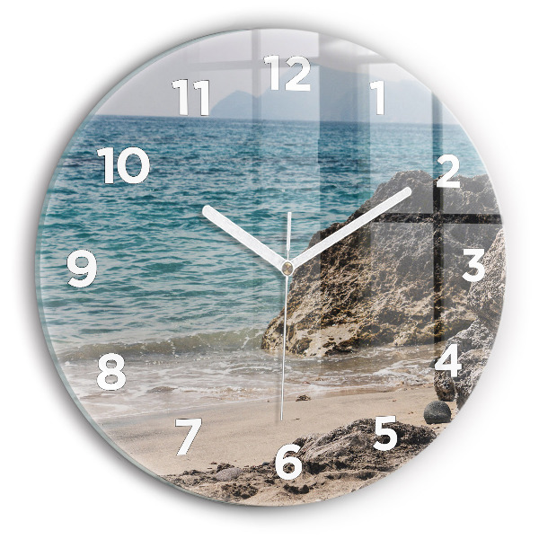 Reloj de pared redondo Vista del mar Mediterráneo