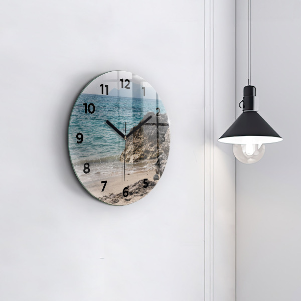 Reloj de pared redondo Vista del mar Mediterráneo