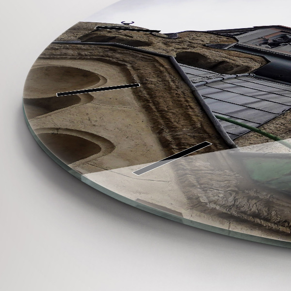 Reloj redondo pared Estatua de Nuestra Señora en Lyon