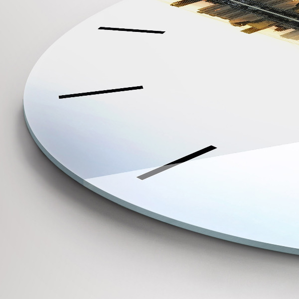 Reloj redondo pared Ciudad junto al río