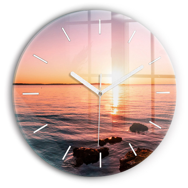 Reloj redondo pared Rocas al atardecer