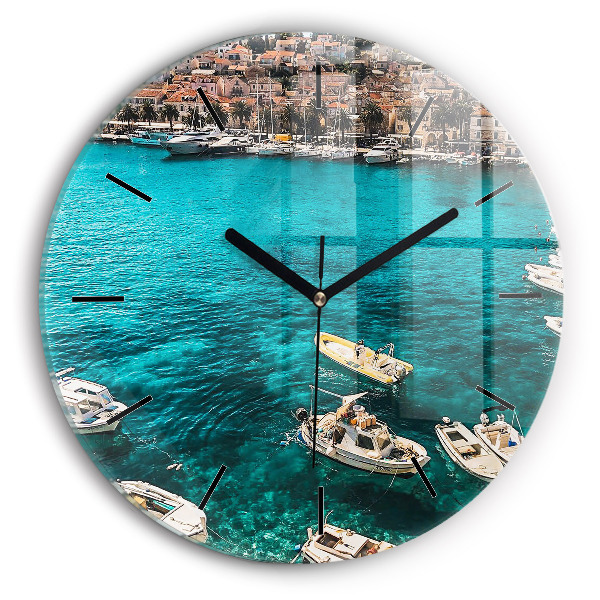 Reloj de pared redondo Barcos en Croacia