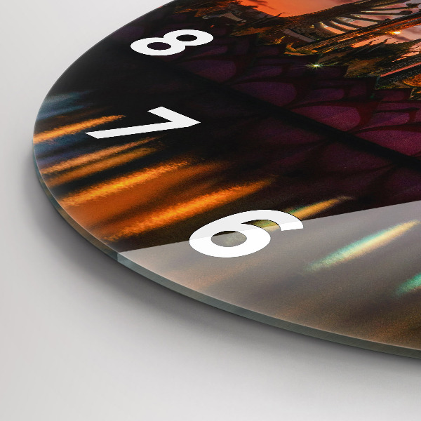 Reloj redondo pared Templo en Bangkok