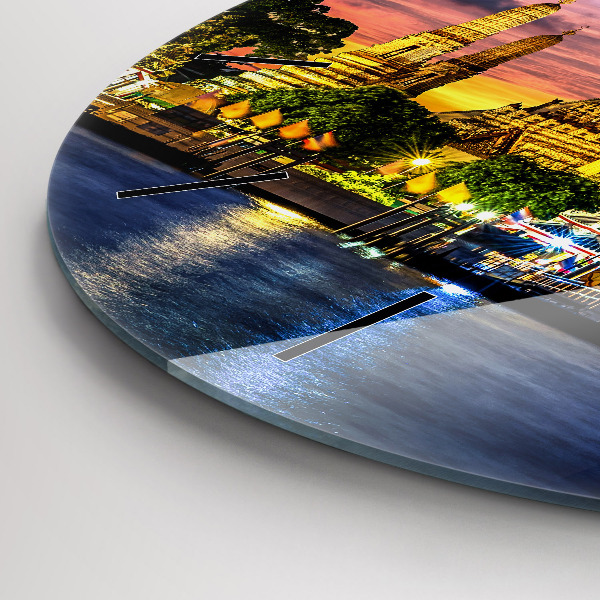 Reloj de pared redondo Templo en Bangkok