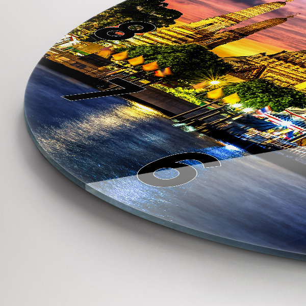 Reloj de pared redondo Templo en Bangkok