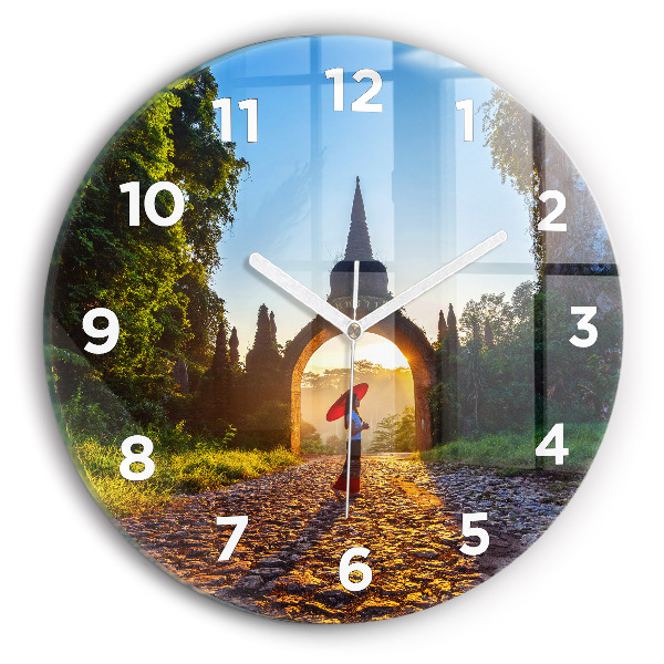 Reloj de pared redondo Parque Surat Thani Tailandia