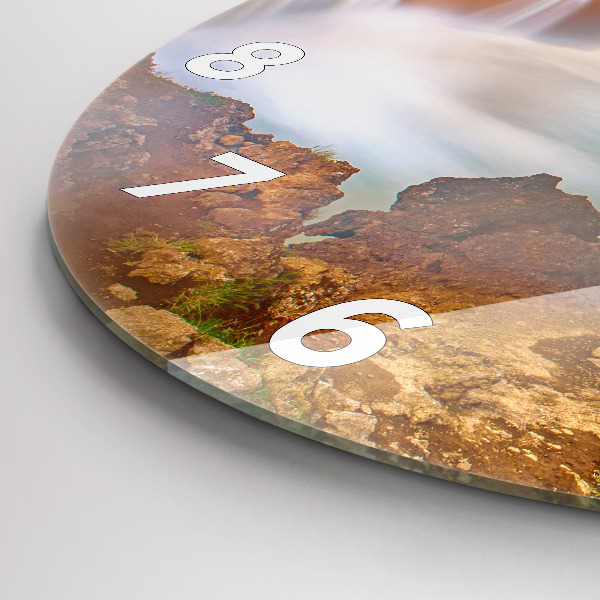 Reloj redondo pared Godafoss en Islandia