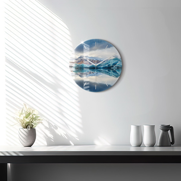 Reloj de pared redondo Lago Jokulsarlon Islandia