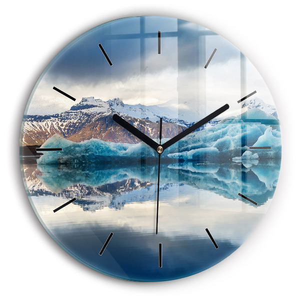 Reloj de pared redondo Lago Jokulsarlon Islandia