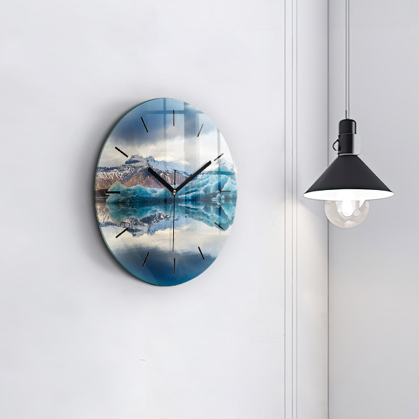 Reloj de pared redondo Lago Jokulsarlon Islandia