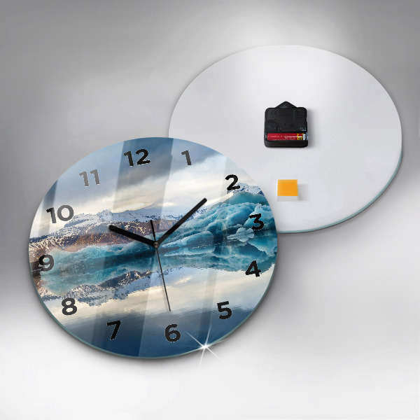 Reloj de pared redondo Lago Jokulsarlon Islandia