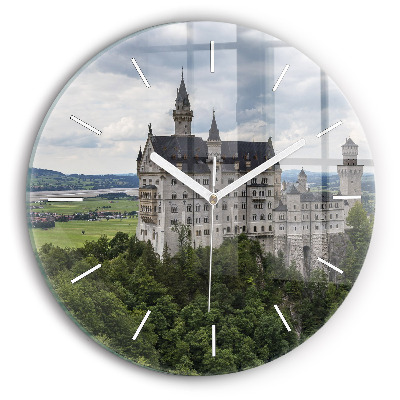 Reloj de cristal redondo Castillo de Neuschwanstein