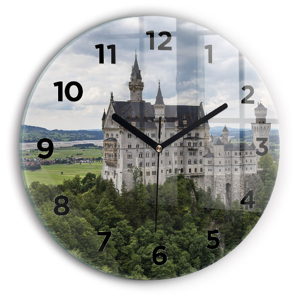 Reloj de cristal redondo Castillo de Neuschwanstein