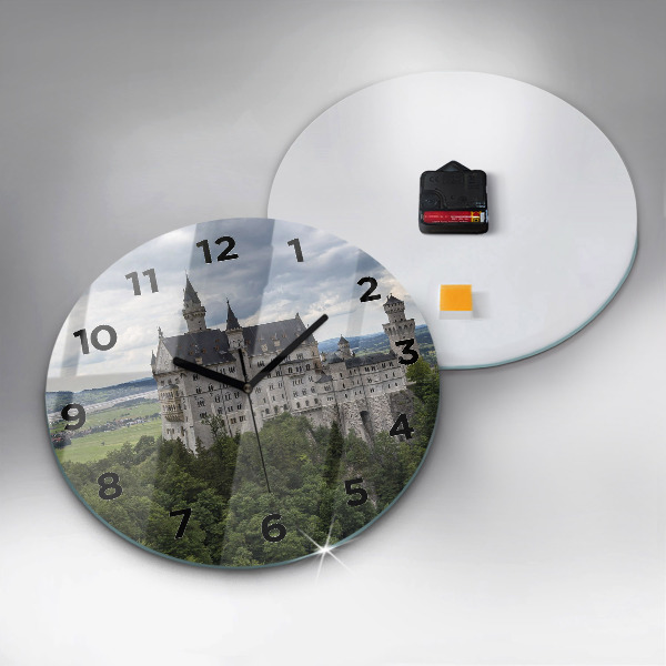 Reloj de cristal redondo Castillo de Neuschwanstein