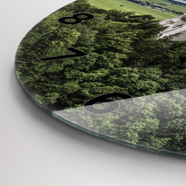 Reloj de cristal redondo Castillo de Neuschwanstein