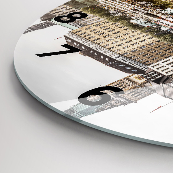 Reloj redondo pared Río Hamburgo, Alemania