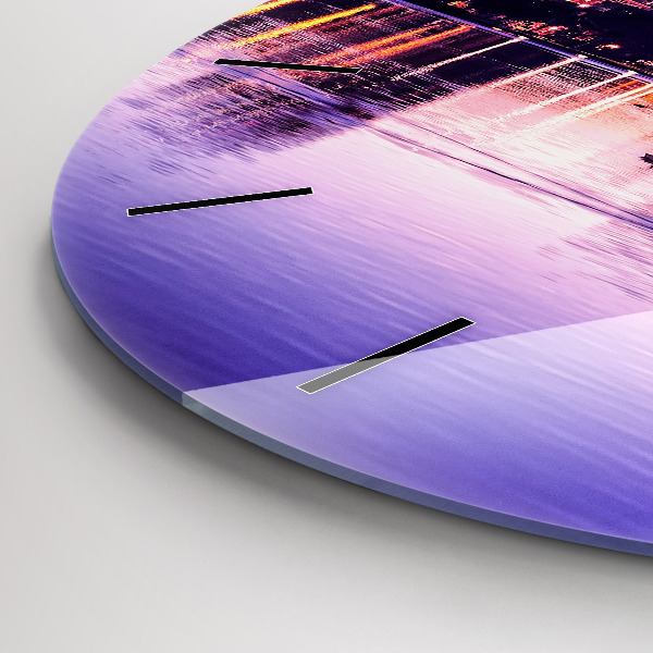 Reloj de pared redondo Río Hamburgo Alemania