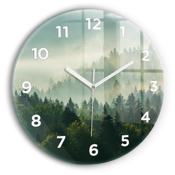 Reloj de cristal redondo Amanecer Beskids