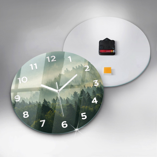 Reloj de cristal redondo Amanecer Beskids