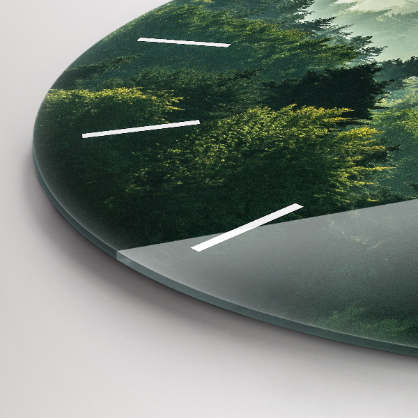 Reloj de cristal redondo Amanecer Beskids