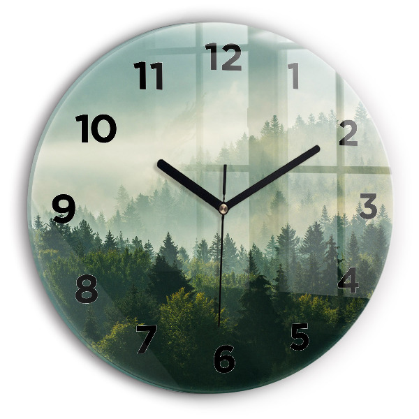 Reloj de cristal redondo Amanecer Beskids