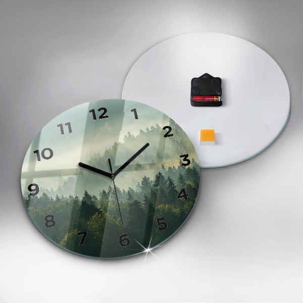 Reloj de cristal redondo Amanecer Beskids