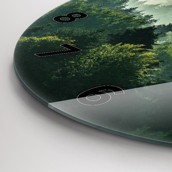 Reloj de cristal redondo Amanecer Beskids