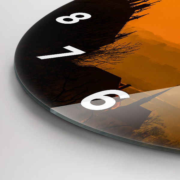 Reloj redondo pared Vista de la catedral de Brno