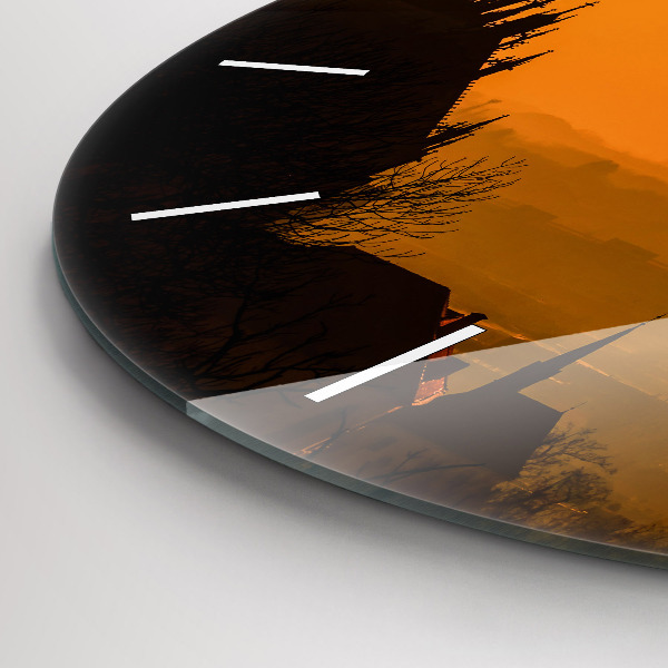 Reloj redondo pared Vista de la catedral de Brno