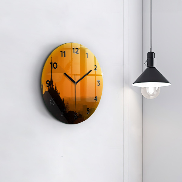 Reloj redondo pared Vista de la catedral de Brno