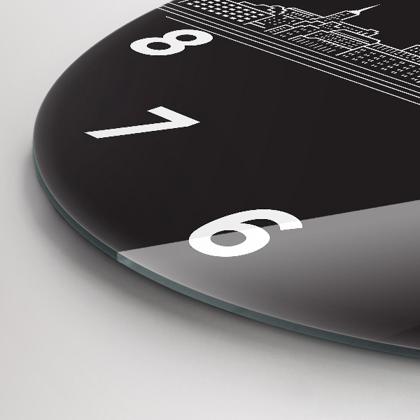 Reloj redondo pared Dibujo de la ciudad de Ostrava