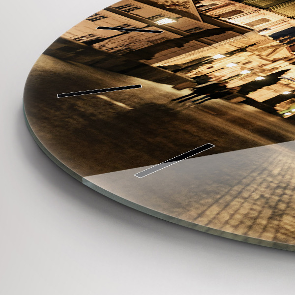 Reloj de pared redondo Puente de Carlos en Praga