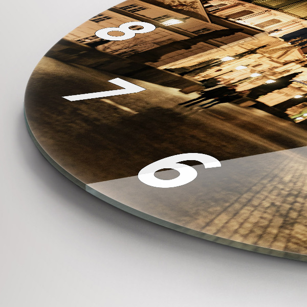 Reloj de pared redondo Puente de Carlos en Praga