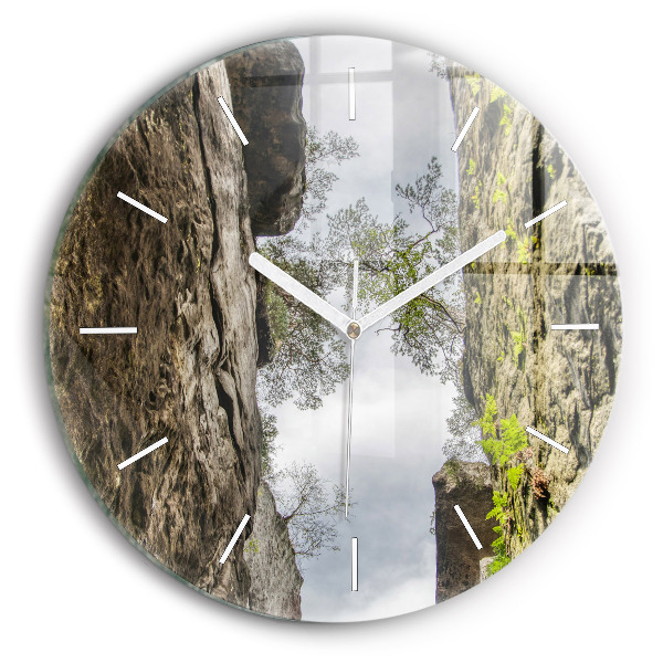 Reloj de pared redondo Ciudad del rock en la República Checa