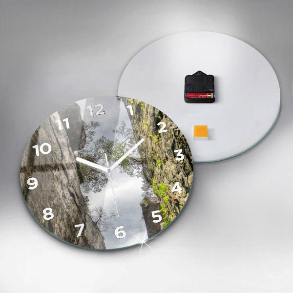 Reloj de pared redondo Ciudad del rock en la República Checa