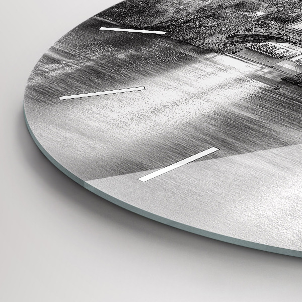 Reloj redondo pared Vista del Puente de Carlos Praga