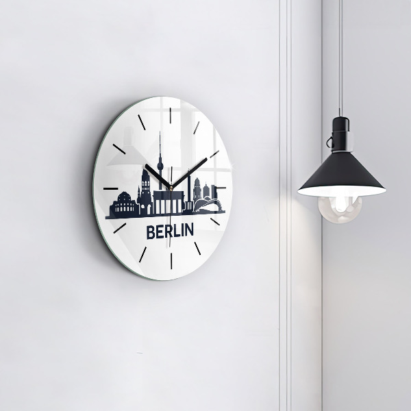 Reloj redondo pared Ilustración de la ciudad de Berlín