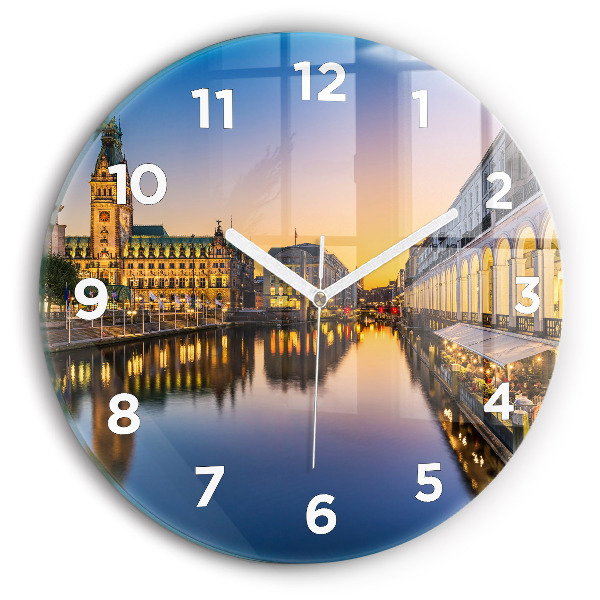 Reloj redondo pared Ayuntamiento de Hamburgo