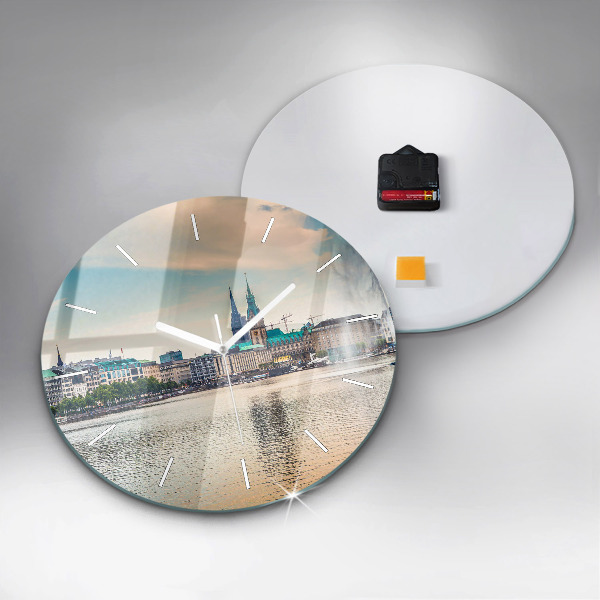 Reloj de pared redondo Binnenalster en Hamburgo