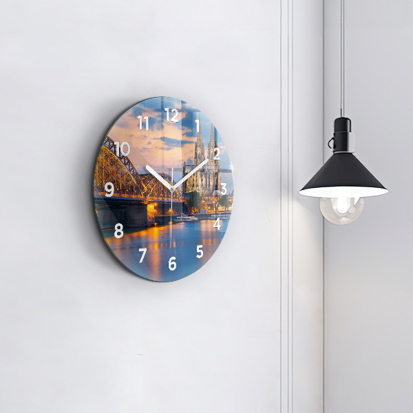 Reloj redondo pared Vista del ayuntamiento