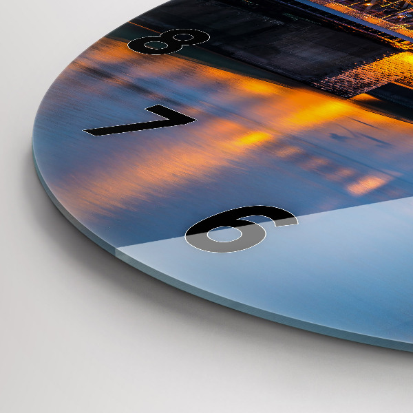 Reloj redondo pared Vista del ayuntamiento