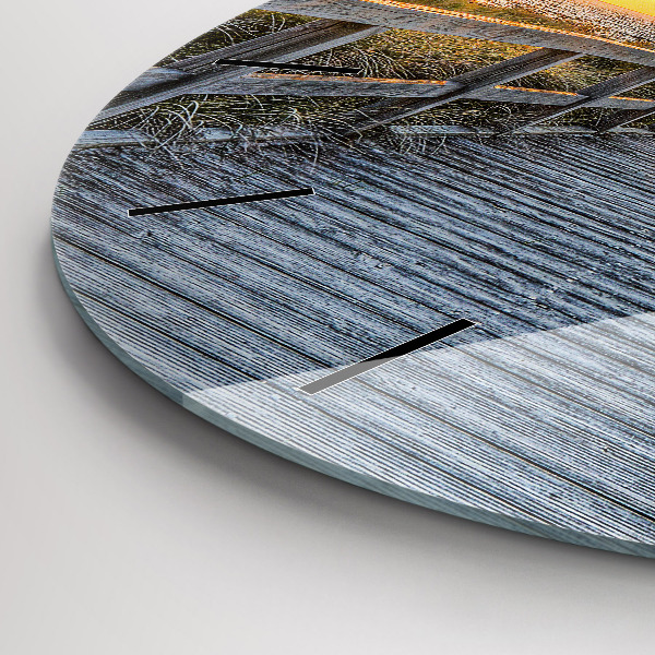 Reloj de cristal redondo Vacaciones en la playa