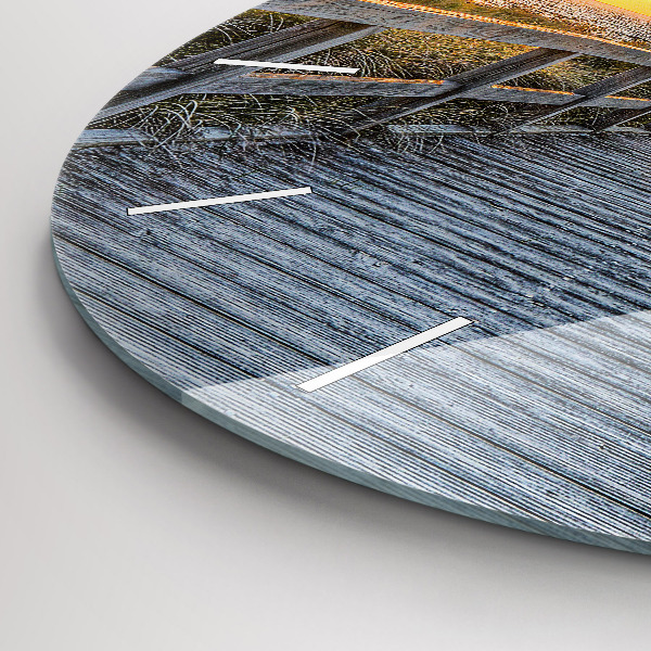 Reloj de cristal redondo Vacaciones en la playa