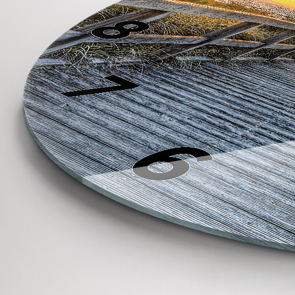 Reloj de cristal redondo Vacaciones en la playa