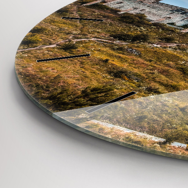 Reloj de pared redondo Castillo de Spiš en Eslovaquia