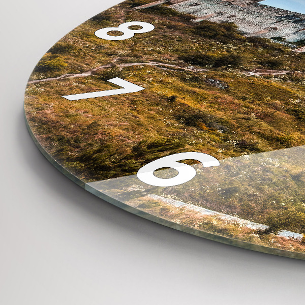 Reloj de pared redondo Castillo de Spiš en Eslovaquia