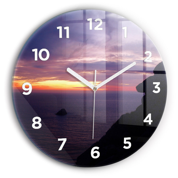 Reloj de cristal redondo Cabeza de piedra